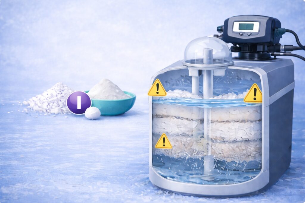 Osady w zmiękczaczu po soli kuchennej